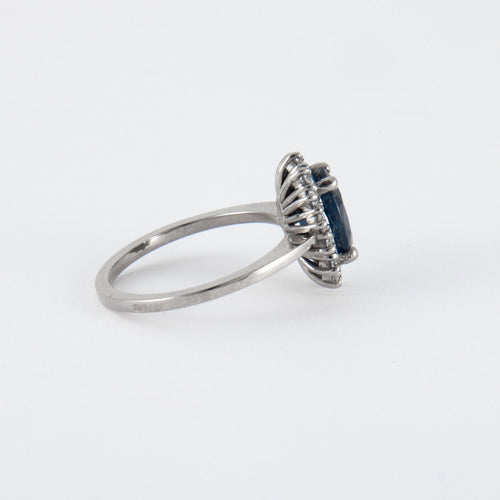 Bague Bague Marguerite Diamants Saphir 58 Facettes