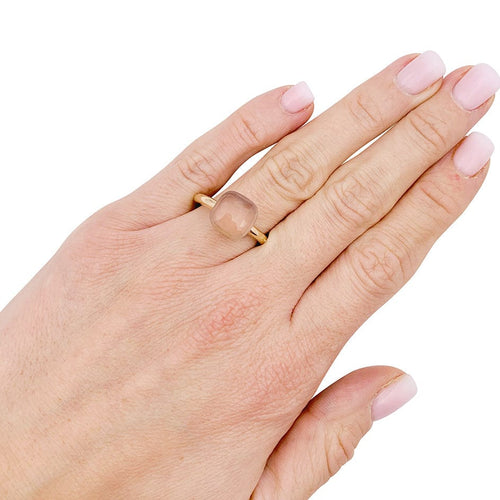 Bague 53 Bague Pomellato, "Nudo Classic", deux ors et quartz rose. 58 Facettes 33267