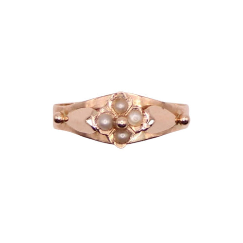 Bague 55 Bague Art-Nouveau Or Perles 58 Facettes
