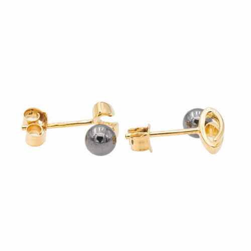 Boucles d'oreilles Boucles d'oreilles puces Or jaune hématite 58 Facettes 2360818CN