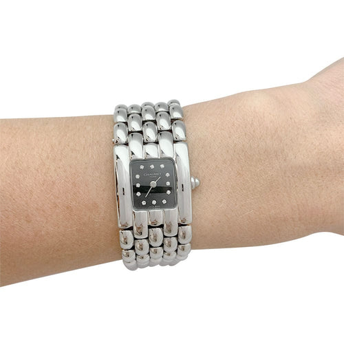 Montre Montre Chaumet, "Khésis", en acier, diamants. 58 Facettes 32040
