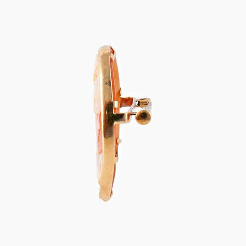 Broche Broche camée or jaune sur coquillage 58 Facettes