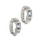 Boucles d'oreilles Boucles d'oreilles créoles diamants et aigues-marines 58 Facettes 19103