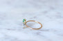 Bague Bague ancienne trèfle diamants et émeraude 58 Facettes