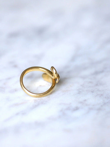 Bague serpent enroulé vintage en or jaune et diamants 58 Facettes