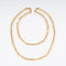 Collier Sautoir or jaune maillons ovales ciselés 58 Facettes 1