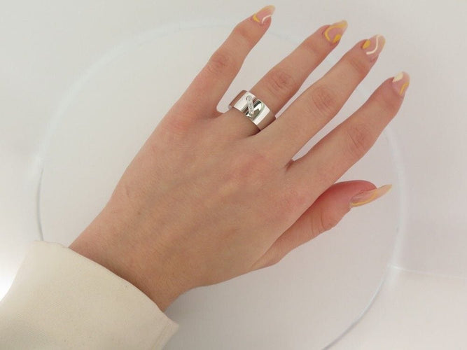 Bague 53 bague CHAUMET liens evidence gm t53 or blanc & diamants 58 Facettes 248600