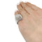 Bague 46 Bague dôme en or, platine et diamants. 58 Facettes 30943