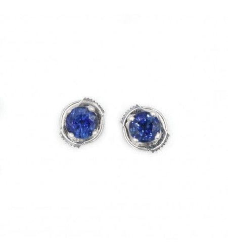 Boucles d'oreilles Blanc/Gris / Or 750 Boucles d'oreilles Or et Saphirs 58 Facettes 220174R
