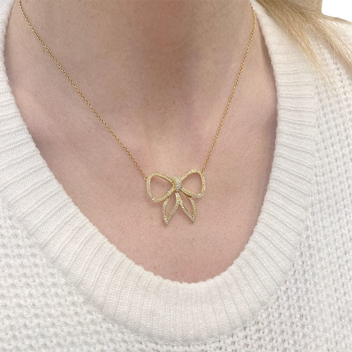 Collier Collier Morganne Bello, "Noeud", or jaune, diamants. 58 Facettes 32142