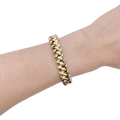 Bracelet Bracelet Boucheron, or jaune, or blanc. 58 Facettes 32654