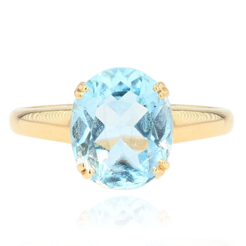 Bague 57 Bague d'occasion or et topaze 58 Facettes 21-274A