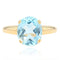 Bague 57 Bague d'occasion or et topaze 58 Facettes 21-274A
