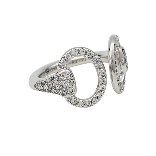 Bague 52 Bague Hermès, "Nausicaa", or blanc, diamants. 58 Facettes 30843