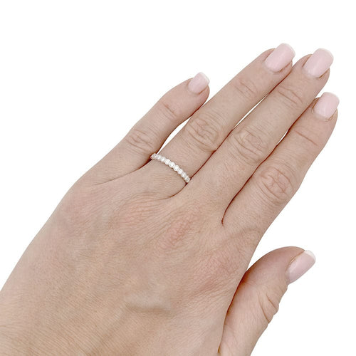 Bague 52 Alliance Chaumet "Bee my Love" or blanc, diamants. 58 Facettes 33481