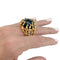 Bague 53 Bague Garnazelle "Boules d'amour" en or jaune et onyx. 58 Facettes 31578