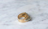 Bague Chevalière or rose et platine diamants 58 Facettes