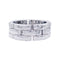 Bague 56 Bague Cartier, "Maille Panthère 3 Rangs Demi Pavé", or blanc, diamants. 58 Facettes 32750