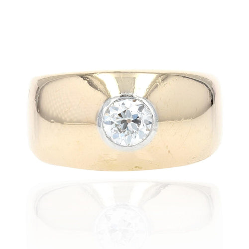 Bague 61 Large bague jonc diamant en or 58 Facettes 22-380