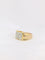 Bague 50 Chevalière Or jaune Plateau pavé de Diamants 58 Facettes J163