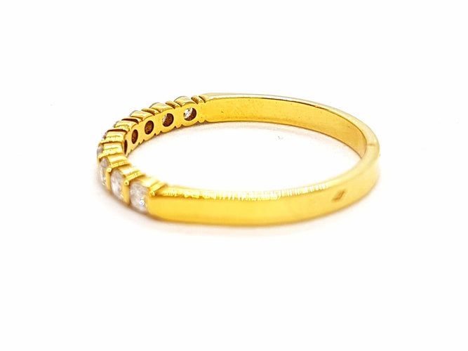 Bague 55 Bague Alliance Or jaune Diamant 58 Facettes 06336CD