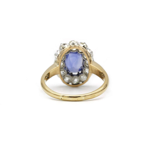 Bague 59 Bague - Or, Platine, Saphir et Diamants 58 Facettes 240039R