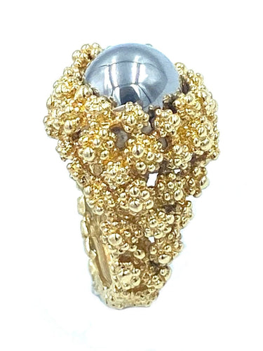 Bague GILBERT ALBERT. Bague or jaune et billes interchangeables 58 Facettes