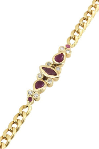 Bracelet BRACELET MODERNE DIAMANTS ET RUBIS 58 Facettes 041861