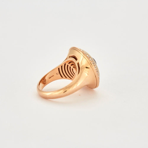 Bague 53 BULGARI – Bague Améthyste Nacre Diamants 58 Facettes