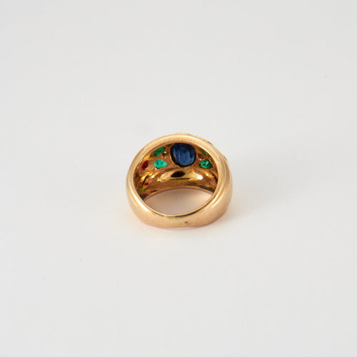 Bague 50 Bague Saphir Emeraudes & Rubis 58 Facettes ALGU12