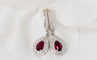 Boucles d'oreilles Boucles d'oreilles en or blanc, rubis poire et diamants 58 Facettes 30758