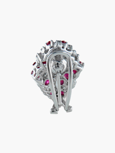 Boucles d'oreilles Boucles d'oreilles Rubis et Diamants 58 Facettes