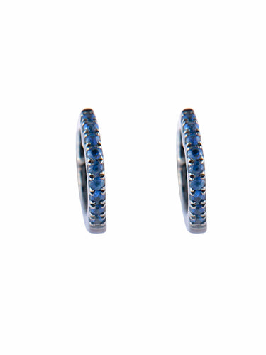 Boucles d'oreilles Créoles Saphirs DJULA 58 Facettes