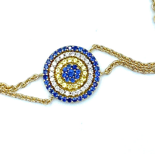Bracelet ADLER. Bracelet or saphirs et diamants 58 Facettes