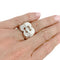 Bague 51 Bague Poiray "Sceau de Coeurs" en or blanc, céramique et diamants. 58 Facettes 31458