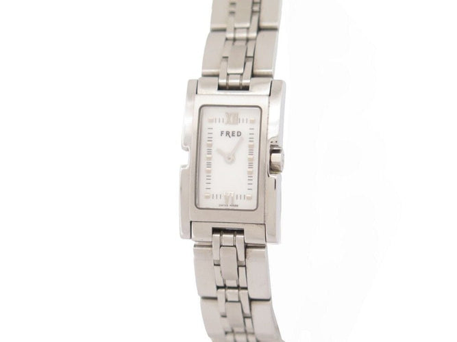 Montre montre FRED 28 mm quartz en acier palladie palladium 58 Facettes 257863