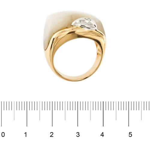 Bague 54 Bague avec nacre et diamants 58 Facettes 34909