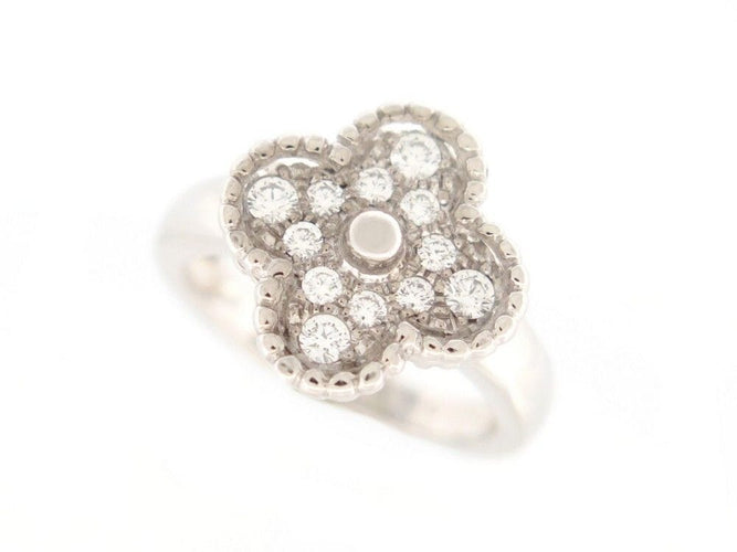 Bague 52 vintage bague VAN CLEEF & ARPELS alhambra or diamants 58 Facettes 258547