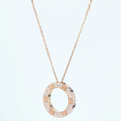Collier Collier Cartier Love Diamants Or rose 58 Facettes 21-859