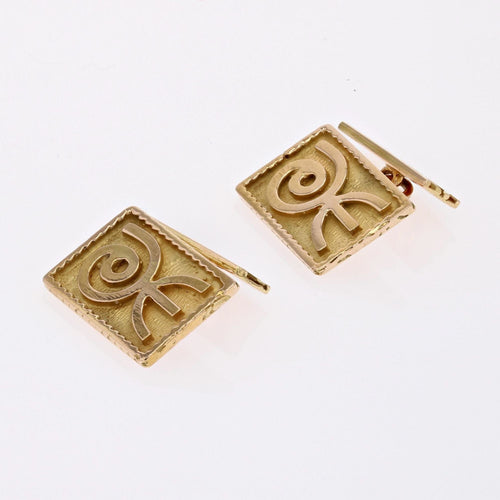 Boutons de manchette Boutons de manchette vintage or 58 Facettes CV64