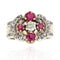 Bague 57 Bague ancienne bandeau rubis diamants 58 Facettes 22-211