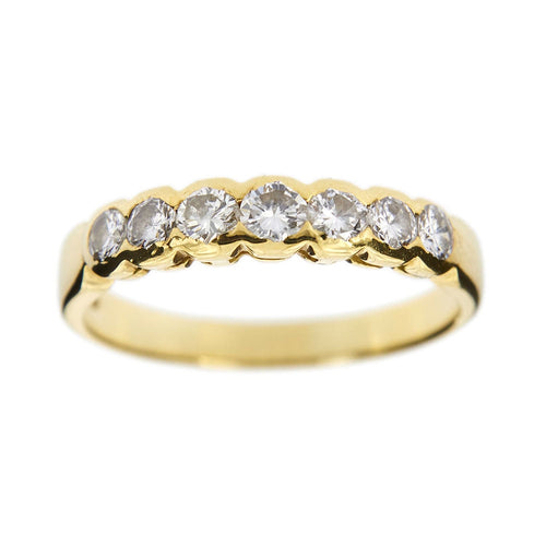Bague 55 Demi alliance 7 diamants 58 Facettes 14984
