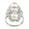Bague 58 Bague de fiançailles diamant et perle 58 Facettes 22297-0116