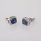 Boucles d'oreilles Boucles d'oreilles saphirs diamants rectangulaires 58 Facettes 23-257A