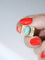 Bague chevalière or martelé et turquoise 58 Facettes