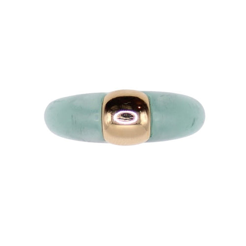 Bague Bague résine lagon et or jaune 58 Facettes
