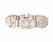 Bracelet Bracelet platine et diamant art décot à motifs rectangulaires 58 Facettes