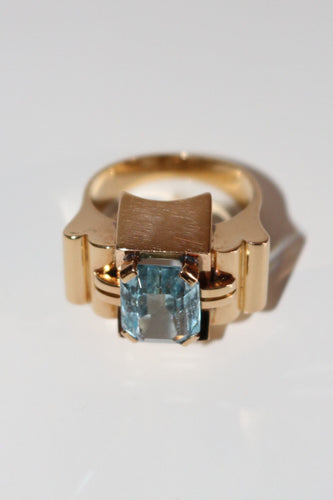 Bague 54 Bague TANK aigue-marine 58 Facettes 542