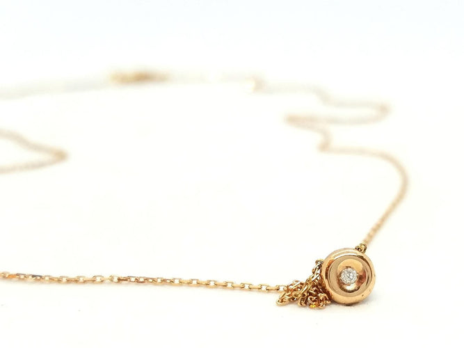Collier Collier Or rose Diamant 58 Facettes 579066RV