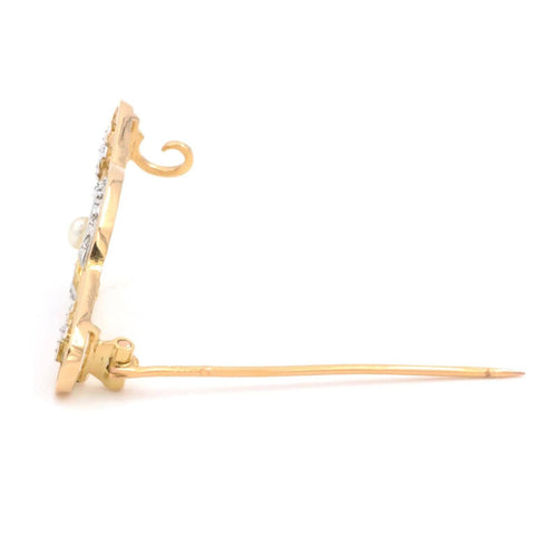 Broche Broche Art déco Or jaune Perle 58 Facettes 1528693CN